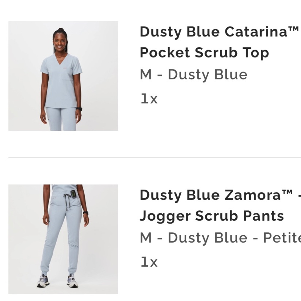 New scubs, washed before trying on and can’t return. They are too large for me.